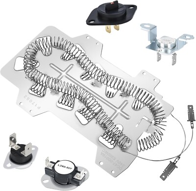For Samsung DVE50M7450W/A3 DVE50R5400V/A3-00 Dryer Heating Element Thermosta Kit