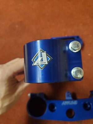Jeu De Pinces De Direction Triple Applied Racing - Offset 21,5 - Bleu - Pour KX125, KX250, RMZ250, Etc.
