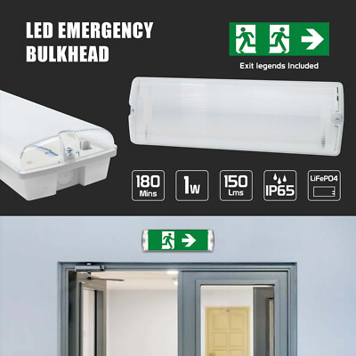 LED Feuerausstieg Notfall Schott gewartet & nicht gewartet 3 Stunden Backup 1W IP65
