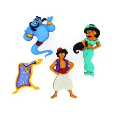 Dress It Up Disney Aladdin Jesse James Embellishments Buttons Shank-Back