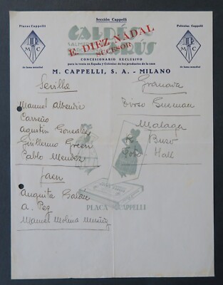 Rechnung SPANIEN BARCELONA CALDES ARUS CONCESIONARIO MILANO illustriert 61