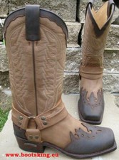 Sendra Boots Bikerboots Farmer Stiefel braun Leder Handmade Gr. 39 bis 43