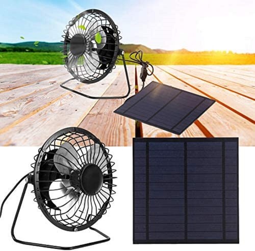 Tragbarer Mini USB Solar Ventilator Lüfter Mit Solarpanel Betriebener Lüfter - Bild 11 von 19