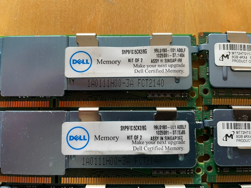 DELL Micron 4GB PC2 5300F 555 DIMM DDR2 MT36HTF51272FZ667H1D6 Server - Immagine 4 di 4