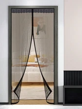 Magnetic Anti-Mosquito Soft Yarn 35.5"x82.7 Self-Adhesive Soft Door Curtain