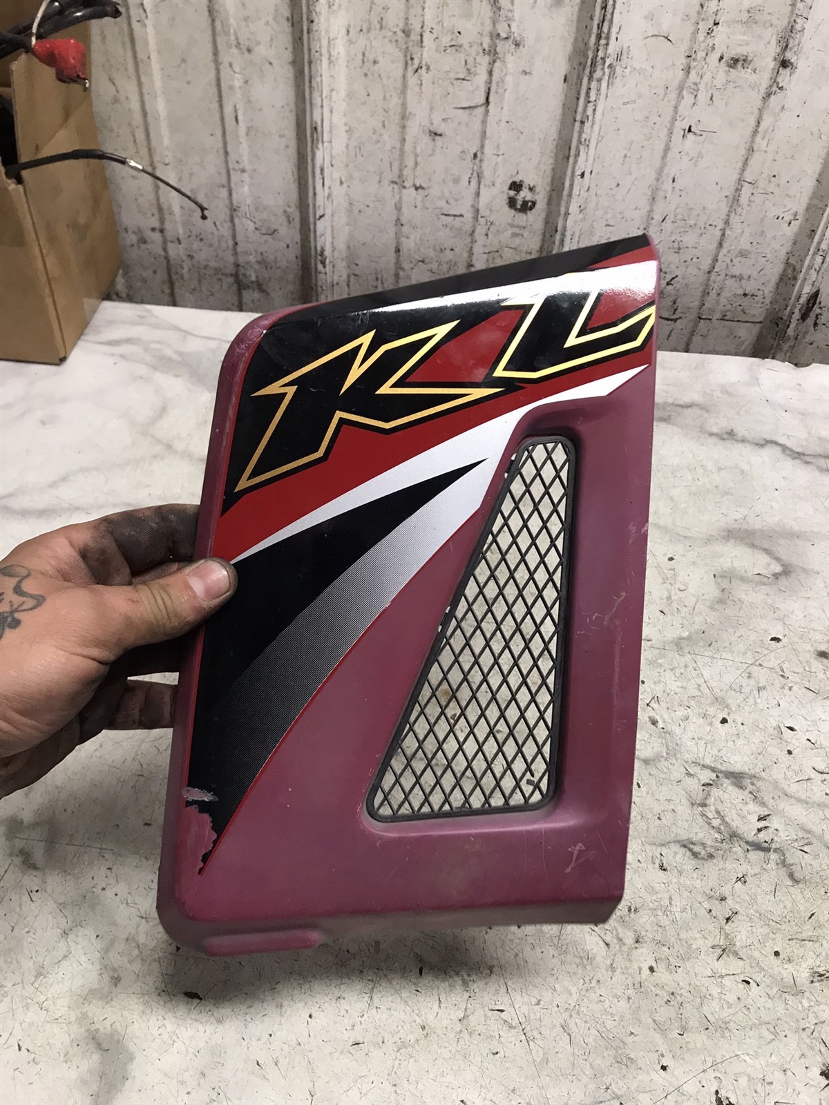 05 Kawasaki KLR650 KLR KLE 650 A Left Side Cover Fender Fairing Panel