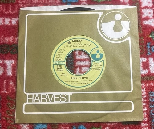 Pink Floyd Promo 45 Record Money 1973 Harvest
