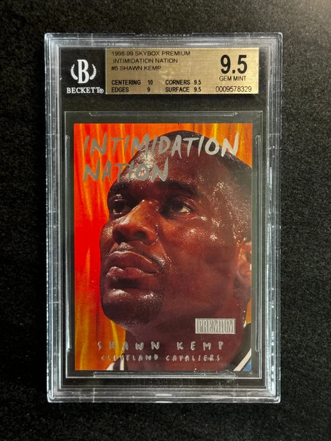 1998 SkyBox Premium Intimidation Nation Shawn Kemp #5 BGS 9.5