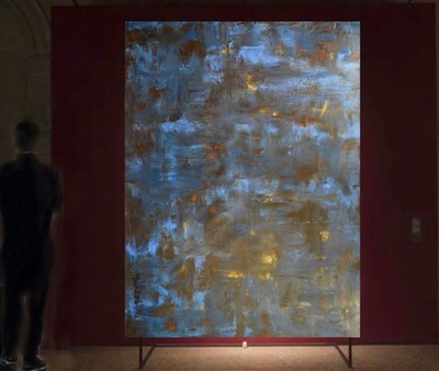 Gerhard Richter Style Giant Canvas Painting 84 X62  (7 Foot) Abstract Modern XL