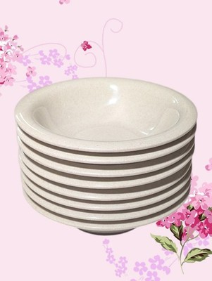 CARLISLE 12 Oz Cereal Bowl Soup Pasta MELAMINE Sand Beige Pink SPECKLED Set Of 8