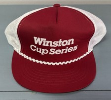 Vintage Winston Cup Hat NASCAR Adjustable Foam Mesh Trucker Cap Made in USA