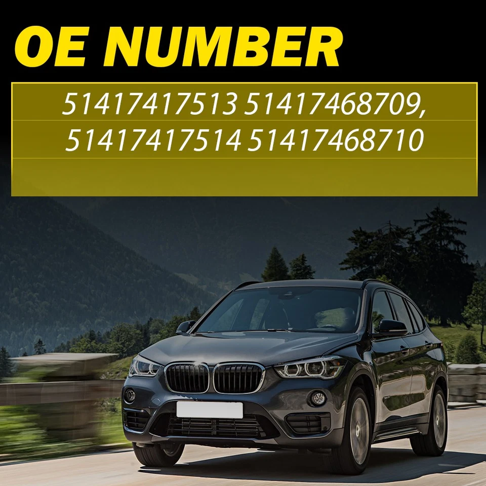 4X Tirador de manija de puerta interior cubierta exterior negra para BMW X1 X2 F48 F49 F39 2016-2020 Foto 3 de 4