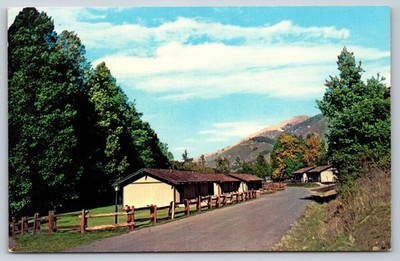 Big Sur Lodge Pfeiffer State Park CA Postcard 1971 Redwoods Cabins Scenic