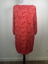 Gap XS Floral Open Back Shift Dress 3/4 Sleeve 100% Rayon Spring Boho