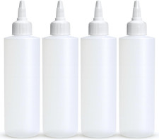 Condiment Squeeze Bottles, 4 OZ Empty Squirt Bottle with Twist Top Cap, Leak Pro