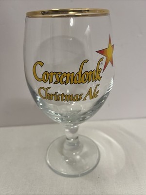 Corsendonk Christmas Ale Wine Beer Glass Goblet Stemmed Pedestal Belgium 11 Oz