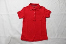 French Toast Toddler Girls' Short Sleeve Picot Collar Polo Shirt NC3 Red Size 4T