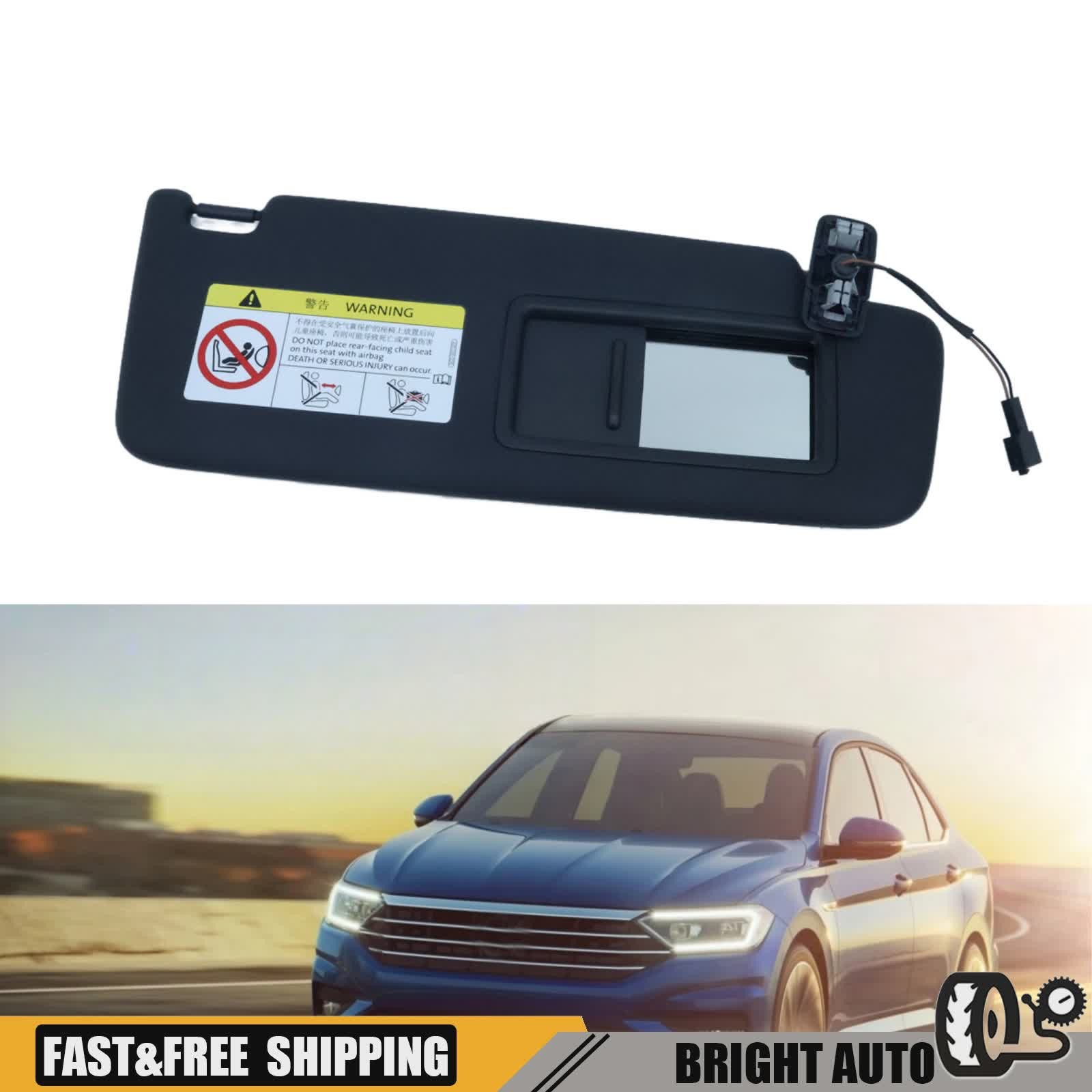 Passenger Side Sun Visor Panel For Volkswagen Jetta 2019-2021 SE 1.4L Black