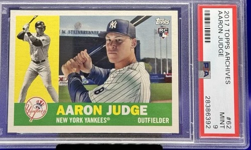 2017 Topps Archives #62 Aaron Judge RC ROOKIE CARD PSA 9 MINT YANKEES MVP