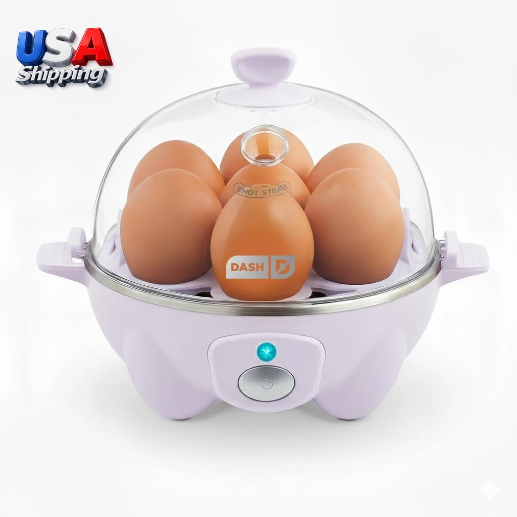 Egg Cooker Electric Rapid Boiler Poacher Steamer 7 Eggs Capacity Lavender Color