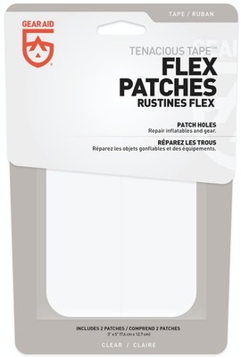 GEAR AID 2-Piece Tenacious Tape Flex Patches, 3'' x 5'' - Clear