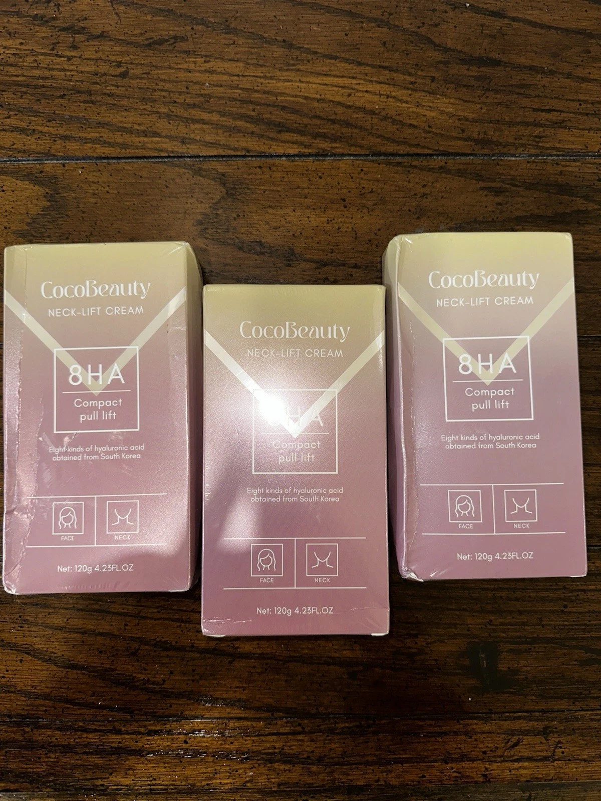 New Cocobeauty Neck Lift Cream 8HA Set of 3 Unopened Firming Lifting Cream
