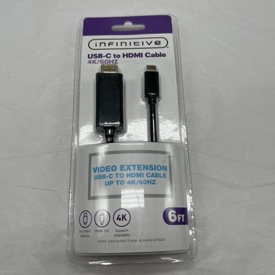 Infinitive USB-C to HDMI Cable 4K/60HZ, 6ft, 1.0 ea