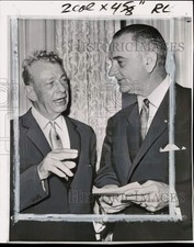 1960 Press Photo Senators Everett Dirksen & Lyndon Johnson at congress meeting