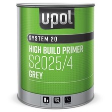 U-POL S2025 High Build Primer 4L - Grey, 2-in-1 Filler & Surfacer, New
