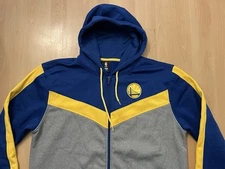 Golden State Warriors XL Blue/Grey Hoodie Sweatshirt Sweater Full Zip NBA UNK