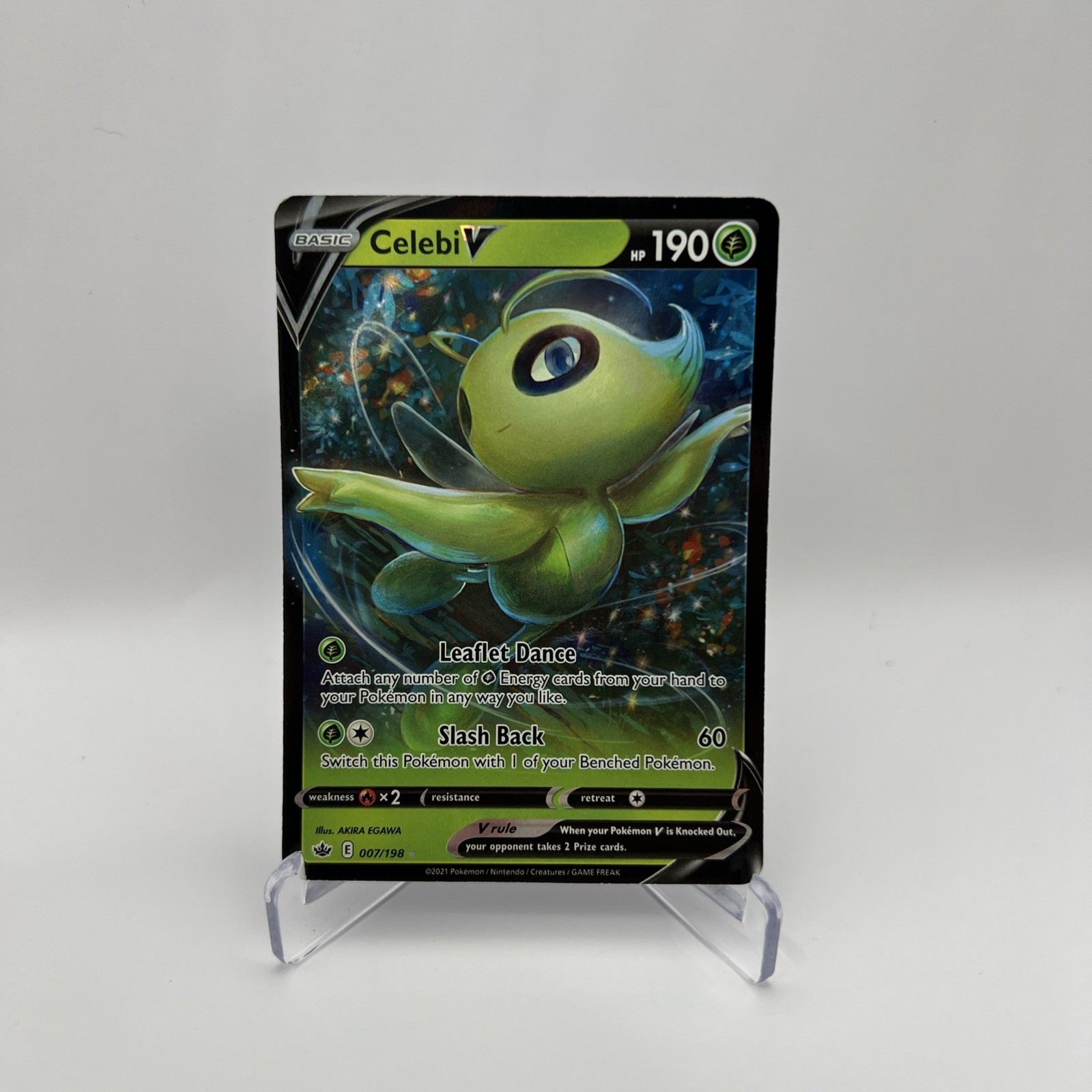 Celebi V 007/198 - Chilling Reign - Ultra Rare Holo Pokemon Card Near Mint