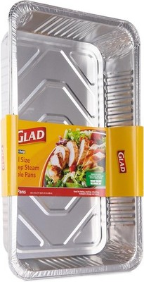 Disposable Full Size Aluminum Steam Pans, Deep Heavy Duty Foil Pans for