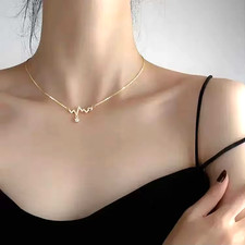 Kpop Pearl Choker Necklace for Women Gold Chain Beads Pendant Trendy Jewelry