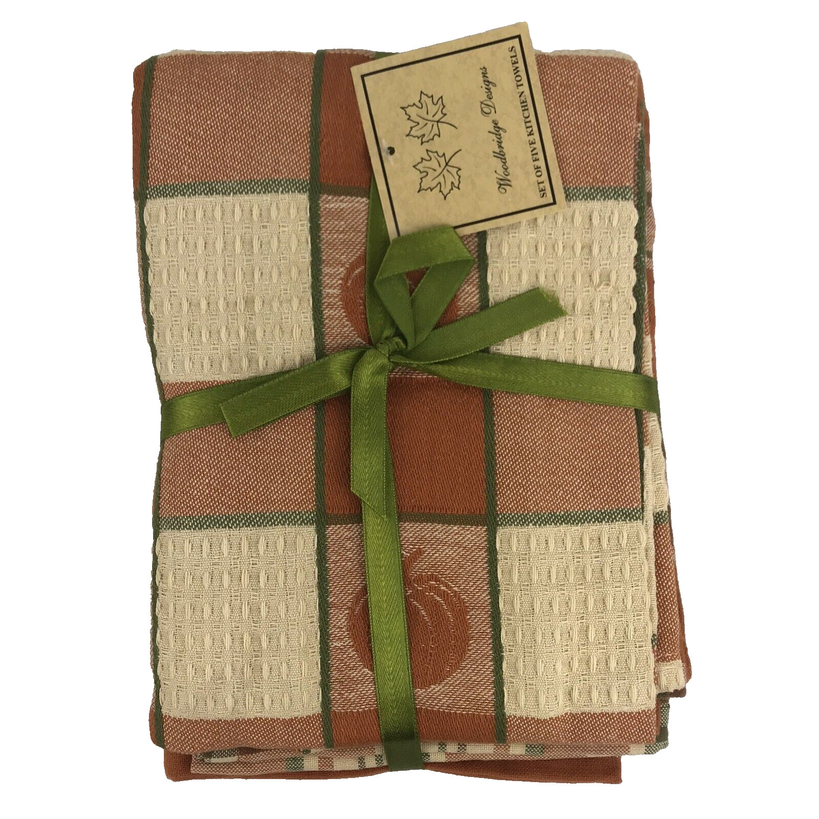 S Set Of Five Cotton Orange Fall