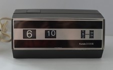 Vintage Kundo 2000 SLR Klappuhr Wecker 70er Jahre Made in Germany