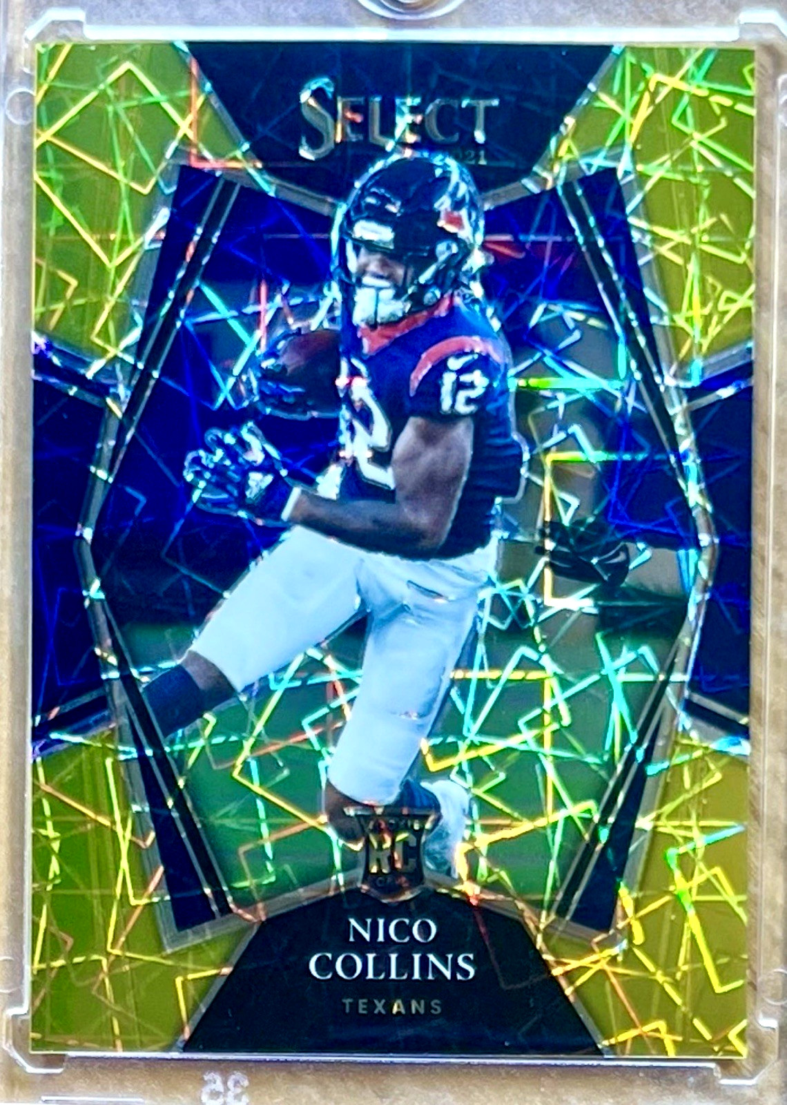 NICO COLLINS 2021 Panini Select ROOKIE Gold Laser RC SSP 03/10 Card #169 TEXANS