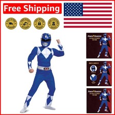 Comfortable Lightweight Blue Ranger Costume for Kids - Perfect for Dress Up