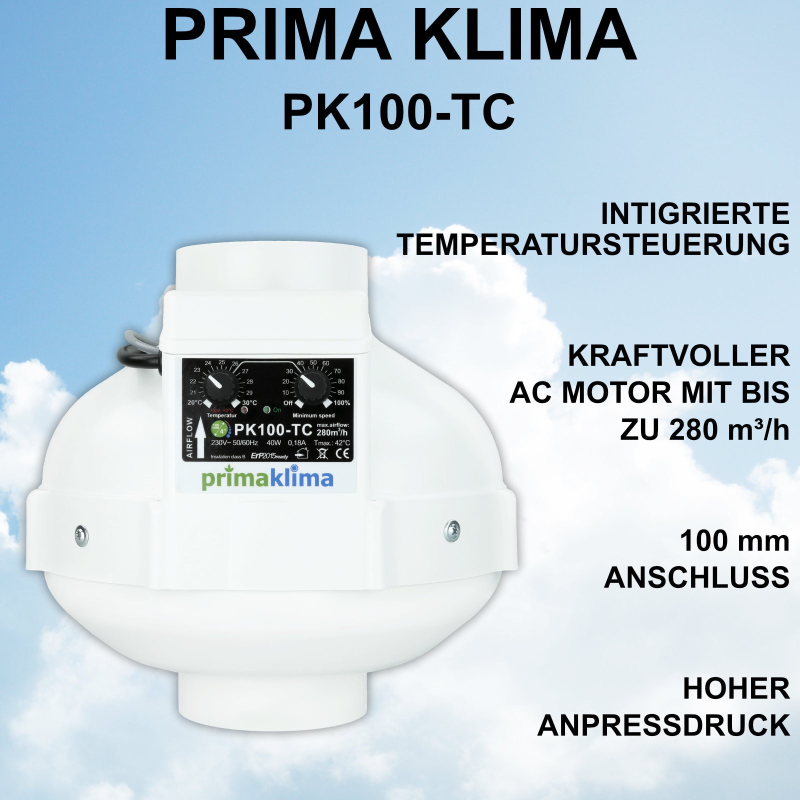 Aktivkohlefilter Prima Klima 475 - 620 m³ / 160mm / AKF / Grow