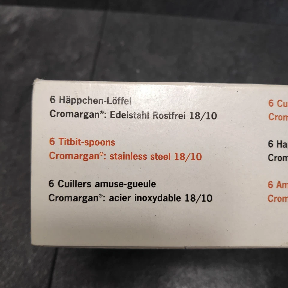 WMF Happy Spoon 6 Häppchen-Löffel Buffetlöffel Servierlöffel Cromargan Mit OVP - Bild 3 von 4