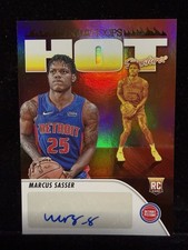 2023-24 Hoops Hot Signatures Rookies Green #HSR-MS Marcus Sasser Auto