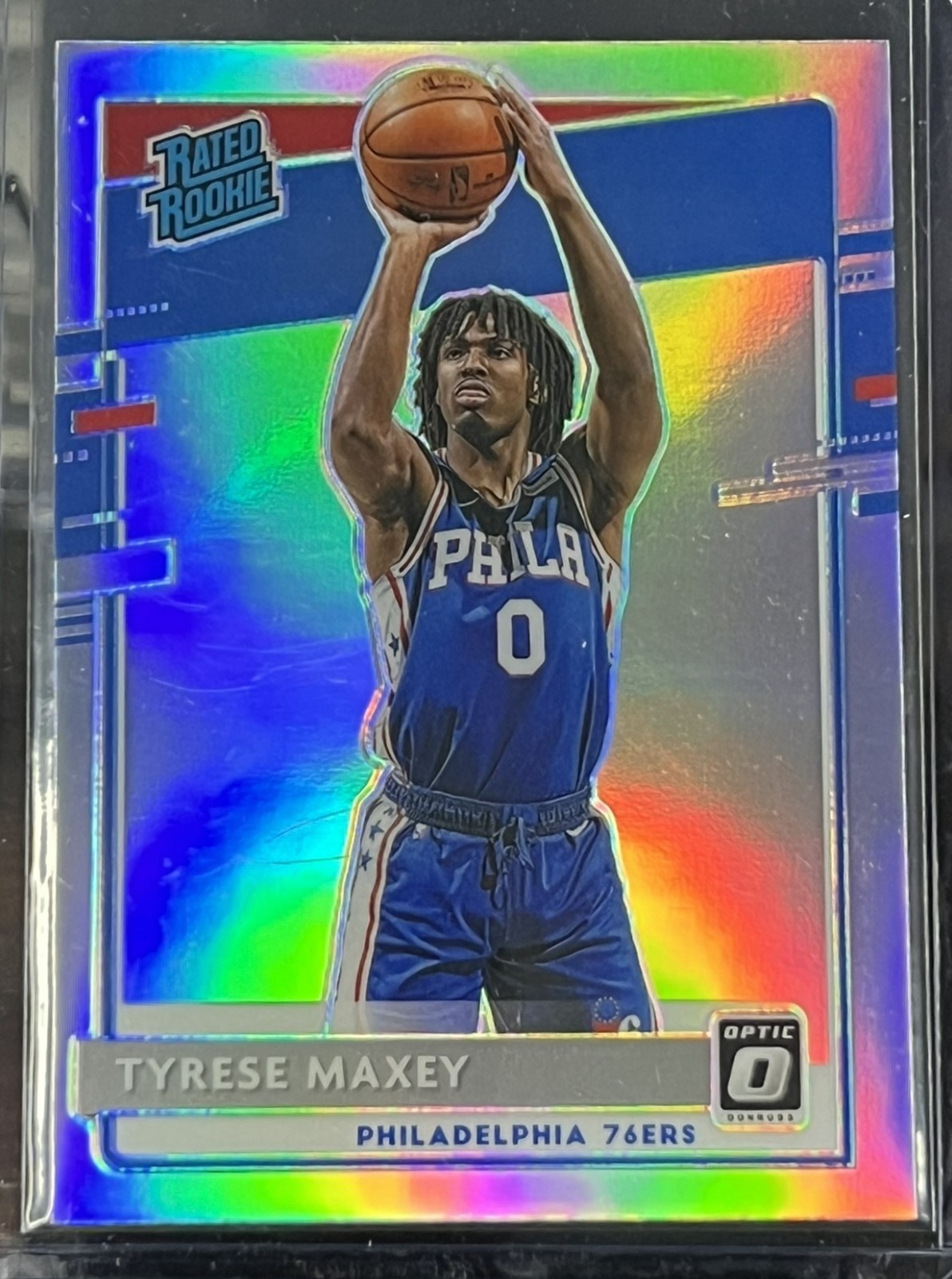 76ER'S 2020-21 Donruss Optic Rated Rookie TYRESE MAXEY TRUE SILVER Holo RC #171
