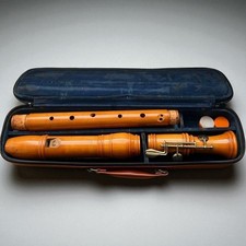 Yamaha YRT-43 Wooden Tenor Baroque Recorder Vintage Model w/ Case  Cleaning Rod