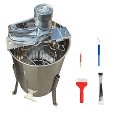 INTBUYING Electric Honey Extractor 3 Frame Stainless Steel 110V Honey Motorized