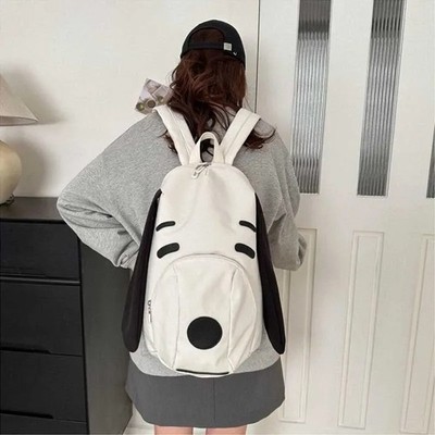 Cute Snoopy Anime Backpack Oxford Cloth Large Capacity Travel School Bag
