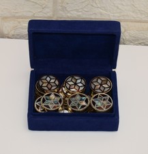 Handmade Mother of Pearl Backgammon Chips   B...