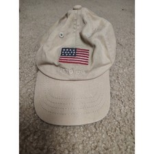 Vintage Polo Ralph Lauren Spell Out American Flag Hat Kids