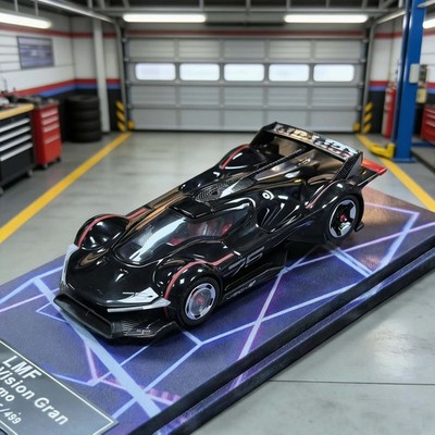 1:64 Vision Gran Turismo VGT Concept Car Alloy Diecast Model Black Collectible
