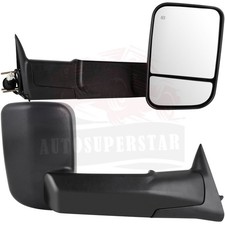 Power Heated Tow Mirrors For 98-01 Dodge Ram 1500 98-02 2500 3500 Updated Style