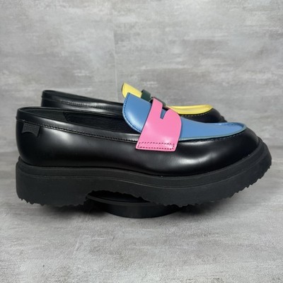 Camper Walden Twins Shoes Womens Size 39 Multicolor Leather Loafer