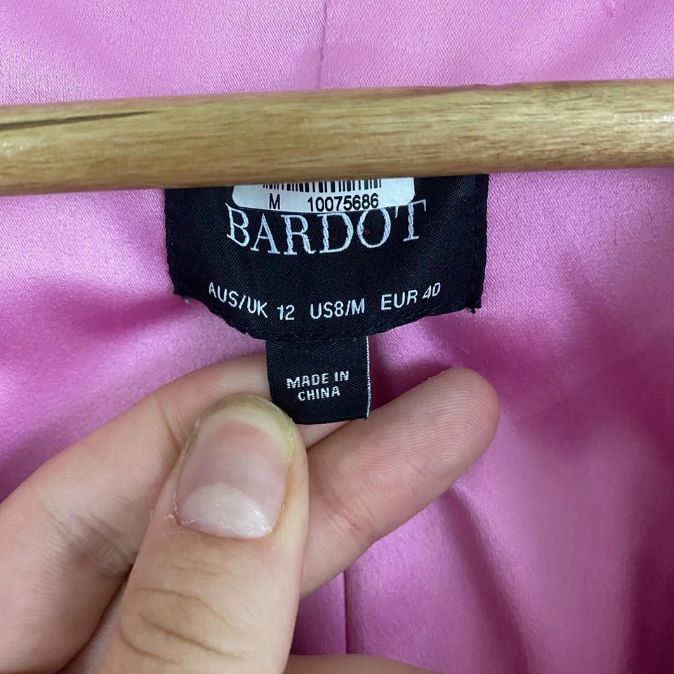 BARDOT Blazer Rosa Caliente Doble Botonadura Talla M Foto 4 de 4